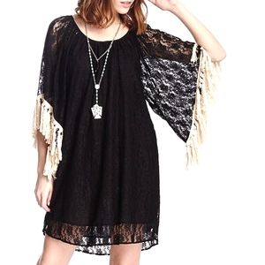 VaVa Boho Lace Tassel Dress
